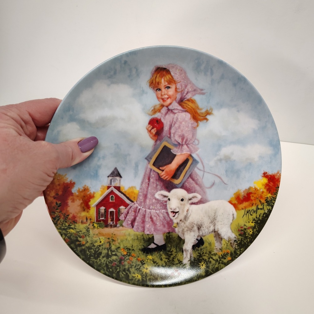 RECO "Mary Had a Little Lamb" Plate 1985 Mother Goose Series John McClelland Vtg